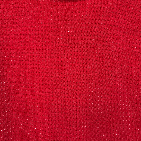 St. John Evening Marie Gray Vintage Red Bling Cocktail Christmas Dress Party 6 - Picture 6 of 8